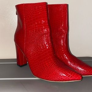 Red Crocodile Booties
